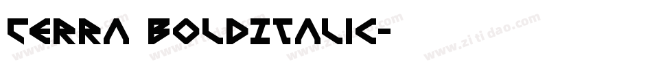 Terra BoldItalic字体转换